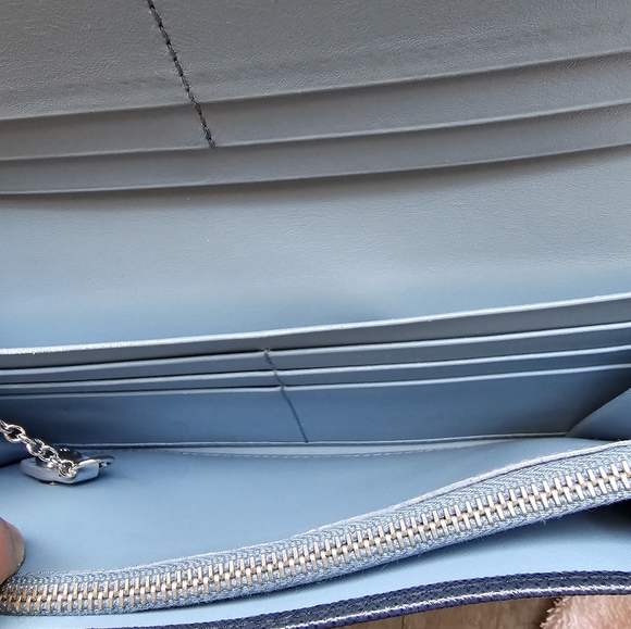 Authentic PRADA Saffiano Metal Long Wallet Purse Leather Navy - Picture 10 of 15